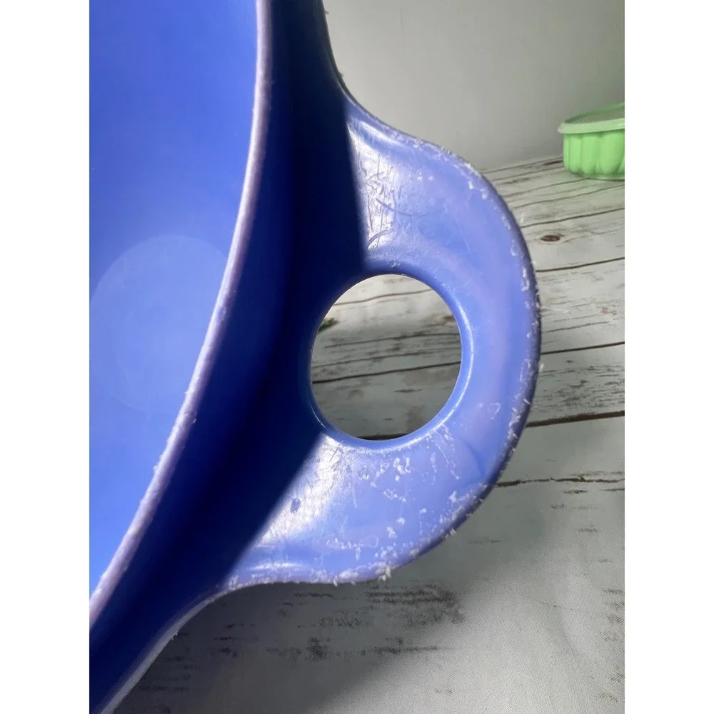 Tupperware Mixing Bowl Blue Large 32 Cup 7.8L Plastic Round 2539 13in
